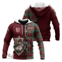 Scottish Crawford Modern Clan Tartan Hoodie - Lion Rampant And Celtic Thistle Style Scottish Plaid Tartan Plaid