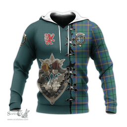 Scottish Carmichael Ancient Clan Tartan Hoodie - Lion Rampant And Celtic Thistle Style Scottish Plaid Tartan Plaid