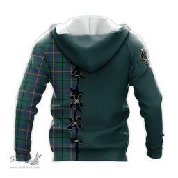 Scottish Carmichael Ancient Clan Tartan Hoodie - Lion Rampant And Celtic Thistle Style Scottish Plaid Tartan Plaid