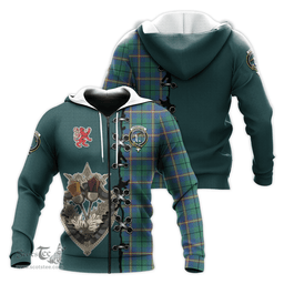 Scottish Carmichael Ancient Clan Tartan Hoodie - Lion Rampant And Celtic Thistle Style Scottish Plaid Tartan Plaid