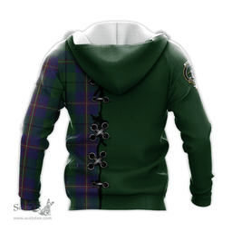 Scottish Carmichael Clan Tartan Hoodie - Lion Rampant And Celtic Thistle Style Scottish Plaid Tartan Plaid