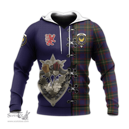 Scottish Durie Clan Tartan Hoodie - Lion Rampant And Celtic Thistle Style Scottish Plaid Tartan Plaid
