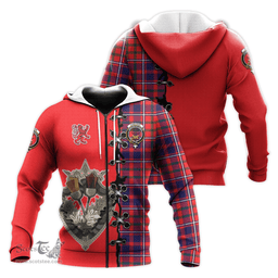 Scottish Cameron of Lochiel Modern Clan Tartan Hoodie - Lion Rampant And Celtic Thistle Style Scottish Plaid Tartan Plaid