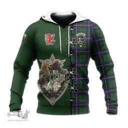 Scottish Carmichael Modern Clan Tartan Hoodie - Lion Rampant And Celtic Thistle Style Scottish Plaid Tartan Plaid