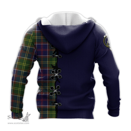 Scottish Dalrymple Clan Tartan Hoodie - Lion Rampant And Celtic Thistle Style Scottish Plaid Tartan Plaid
