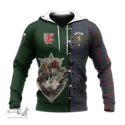 Scottish Cumming Clan Tartan Hoodie - Lion Rampant And Celtic Thistle Style Scottish Plaid Tartan Plaid