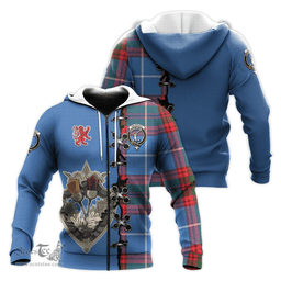 Scottish Dalmahoy Clan Tartan Hoodie - Lion Rampant And Celtic Thistle Style Scottish Plaid Tartan Plaid