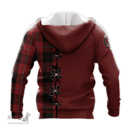 Scottish Cunningham Clan Tartan Hoodie - Lion Rampant And Celtic Thistle Style Scottish Plaid Tartan Plaid