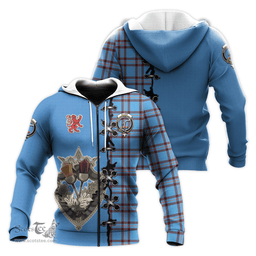 Scottish Elliot Ancient Clan Tartan Hoodie - Lion Rampant And Celtic Thistle Style Scottish Plaid Tartan Plaid