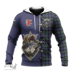 Scottish Fletcher Modern Clan Tartan Hoodie - Lion Rampant And Celtic Thistle Style Scottish Plaid Tartan Plaid