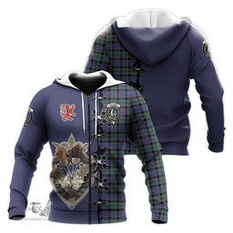 Scottish Fletcher Modern Clan Tartan Hoodie - Lion Rampant And Celtic Thistle Style Scottish Plaid Tartan Plaid