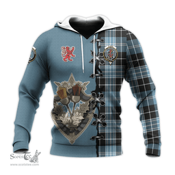 Scottish Clark Ancient Clan Tartan Hoodie - Lion Rampant And Celtic Thistle Style Scottish Plaid Tartan Plaid