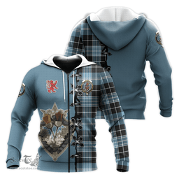 Scottish Clark Ancient Clan Tartan Hoodie - Lion Rampant And Celtic Thistle Style Scottish Plaid Tartan Plaid