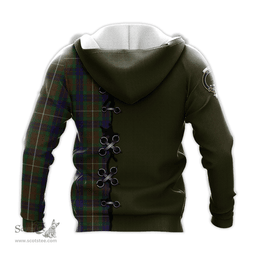 Scottish Fraser Hunting Clan Tartan Hoodie - Lion Rampant And Celtic Thistle Style Scottish Plaid Tartan Plaid