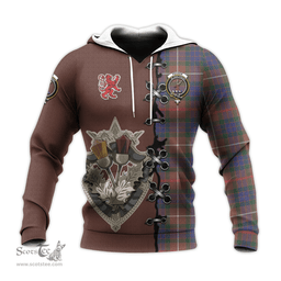Scottish Fraser Hunting Modern Clan Tartan Hoodie - Lion Rampant And Celtic Thistle Style Scottish Plaid Tartan Plaid