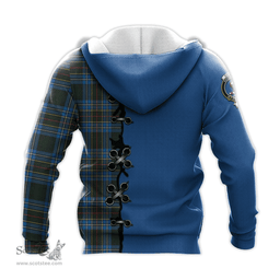Scottish Cockburn Modern Clan Tartan Hoodie - Lion Rampant And Celtic Thistle Style Scottish Plaid Tartan Plaid