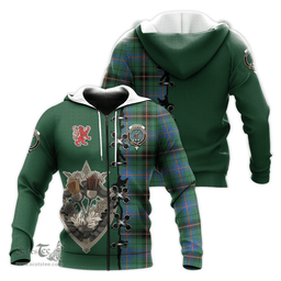 Scottish Davidson Ancient Clan Tartan Hoodie - Lion Rampant And Celtic Thistle Style Scottish Plaid Tartan Plaid