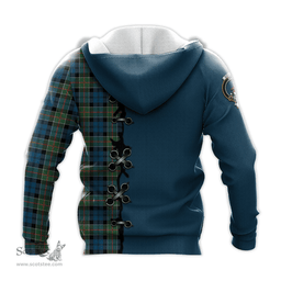 Scottish Colquhoun Ancient Clan Tartan Hoodie - Lion Rampant And Celtic Thistle Style Scottish Plaid Tartan Plaid