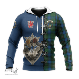 Scottish Ferguson of Atholl Clan Tartan Hoodie - Lion Rampant And Celtic Thistle Style Scottish Plaid Tartan Plaid