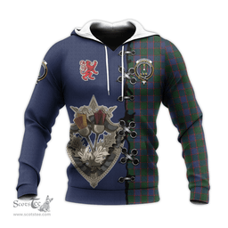 Scottish Ferguson Old Clan Tartan Hoodie - Lion Rampant And Celtic Thistle Style Scottish Plaid Tartan Plaid