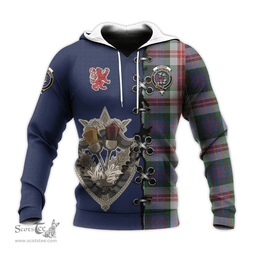 Scottish Fraser Red Dress Clan Tartan Hoodie - Lion Rampant And Celtic Thistle Style Scottish Plaid Tartan Plaid