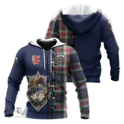 Scottish Fraser Red Dress Clan Tartan Hoodie - Lion Rampant And Celtic Thistle Style Scottish Plaid Tartan Plaid