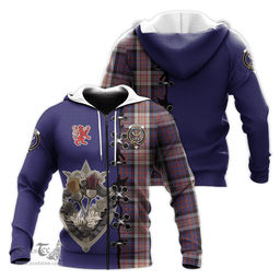 Scottish Carnegie Clan Tartan Hoodie - Lion Rampant And Celtic Thistle Style Scottish Plaid Tartan Plaid
