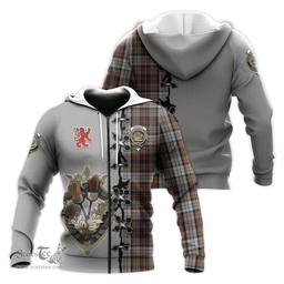 Scottish Douglas Ancient Dress Clan Tartan Hoodie - Lion Rampant And Celtic Thistle Style Scottish Plaid Tartan Plaid