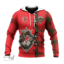 Scottish Darroch Clan Tartan Hoodie - Lion Rampant And Celtic Thistle Style Scottish Plaid Tartan Plaid