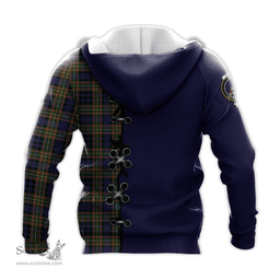 Scottish Clelland Modern Clan Tartan Hoodie - Lion Rampant And Celtic Thistle Style Scottish Plaid Tartan Plaid