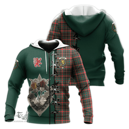 Scottish Cumming Hunting Modern Clan Tartan Hoodie - Lion Rampant And Celtic Thistle Style Scottish Plaid Tartan Plaid