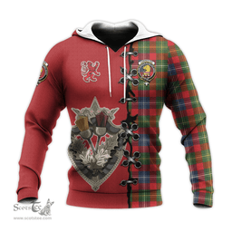 Scottish Forrester Clan Tartan Hoodie - Lion Rampant And Celtic Thistle Style Scottish Plaid Tartan Plaid