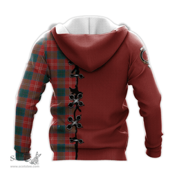 Scottish Chisholm Ancient Clan Tartan Hoodie - Lion Rampant And Celtic Thistle Style Scottish Plaid Tartan Plaid