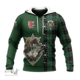 Scottish Douglas Black Clan Tartan Hoodie - Lion Rampant And Celtic Thistle Style Scottish Plaid Tartan Plaid