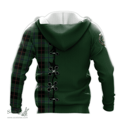 Scottish Douglas Black Clan Tartan Hoodie - Lion Rampant And Celtic Thistle Style Scottish Plaid Tartan Plaid