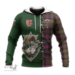 Scottish Carnegie Modern Clan Tartan Hoodie - Lion Rampant And Celtic Thistle Style Scottish Plaid Tartan Plaid