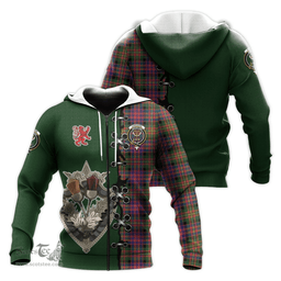 Scottish Carnegie Modern Clan Tartan Hoodie - Lion Rampant And Celtic Thistle Style Scottish Plaid Tartan Plaid