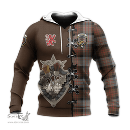 Scottish Cameron of Erracht Weathered Clan Tartan Hoodie - Lion Rampant And Celtic Thistle Style Scottish Plaid Tartan Plaid