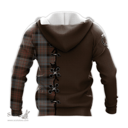 Scottish Cameron of Erracht Weathered Clan Tartan Hoodie - Lion Rampant And Celtic Thistle Style Scottish Plaid Tartan Plaid