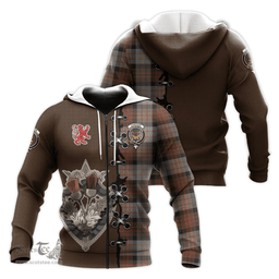 Scottish Cameron of Erracht Weathered Clan Tartan Hoodie - Lion Rampant And Celtic Thistle Style Scottish Plaid Tartan Plaid