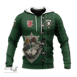 Scottish Dunbar Hunting Clan Tartan Hoodie - Lion Rampant And Celtic Thistle Style Scottish Plaid Tartan Plaid