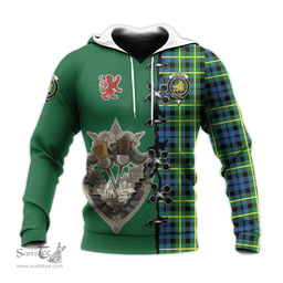 Scottish Campbell of Breadalbane Ancient Clan Tartan Hoodie - Lion Rampant And Celtic Thistle Style Scottish Plaid Tartan Plaid