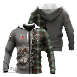 Scottish Fraser Hunting Dress Clan Tartan Hoodie - Lion Rampant And Celtic Thistle Style Scottish Plaid Tartan Plaid
