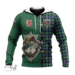 Scottish Farquharson Ancient Clan Tartan Hoodie - Lion Rampant And Celtic Thistle Style Scottish Plaid Tartan Plaid