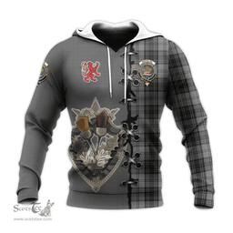 Scottish Douglas Grey Clan Tartan Hoodie - Lion Rampant And Celtic Thistle Style Scottish Plaid Tartan Plaid