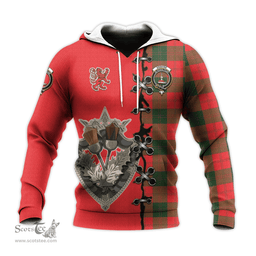 Scottish Erskine Modern Clan Tartan Hoodie - Lion Rampant And Celtic Thistle Style Scottish Plaid Tartan Plaid