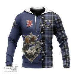 Scottish Clark (Lion) Clan Tartan Hoodie - Lion Rampant And Celtic Thistle Style Scottish Plaid Tartan Plaid