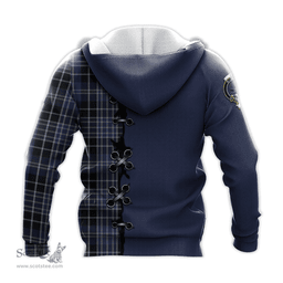 Scottish Clark (Lion) Clan Tartan Hoodie - Lion Rampant And Celtic Thistle Style Scottish Plaid Tartan Plaid