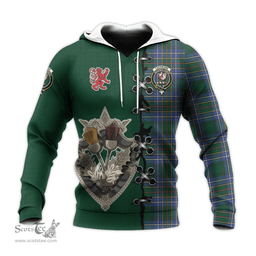 Scottish Cockburn Ancient Clan Tartan Hoodie - Lion Rampant And Celtic Thistle Style Scottish Plaid Tartan Plaid