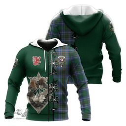 Scottish Cockburn Ancient Clan Tartan Hoodie - Lion Rampant And Celtic Thistle Style Scottish Plaid Tartan Plaid